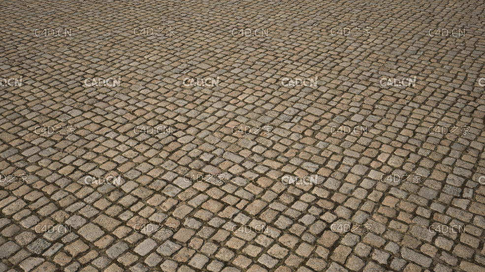 黄色石头地面无缝贴图模型 cobblestone