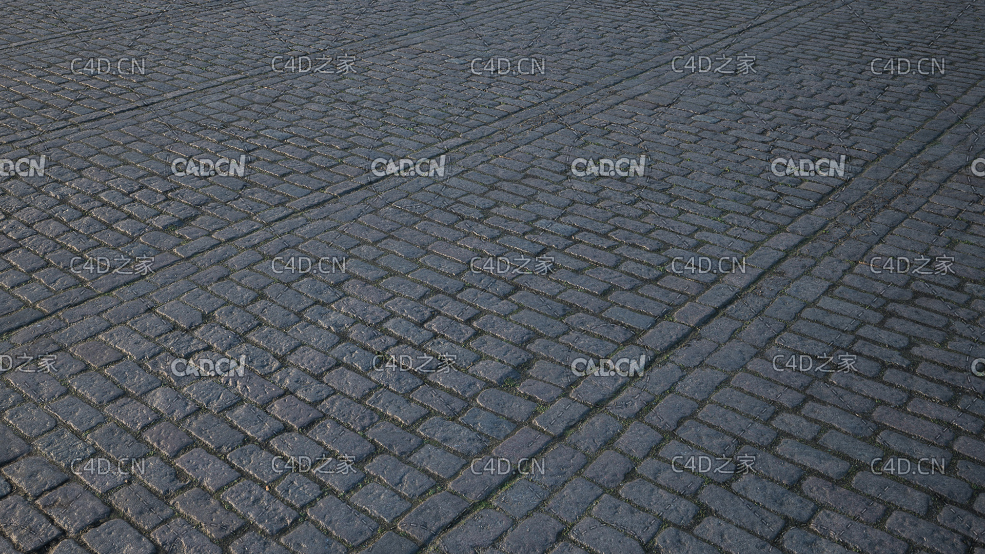 青石路地面无缝贴图模型 cobblestone