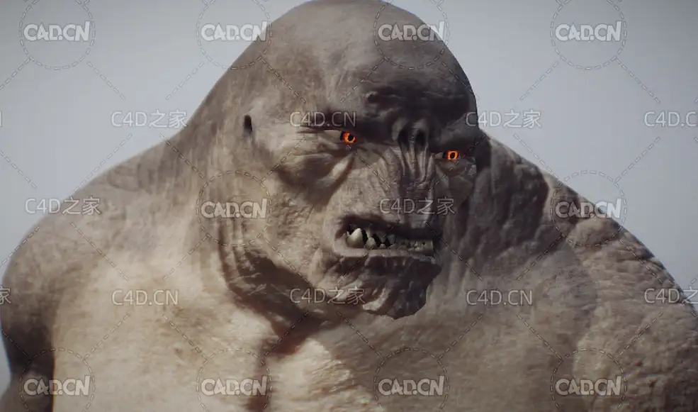 魔戒电影魔多食人妖怪物欧罗海C4D模型 Olog Hai 3d model - C4D之家 - 01-1.jpg