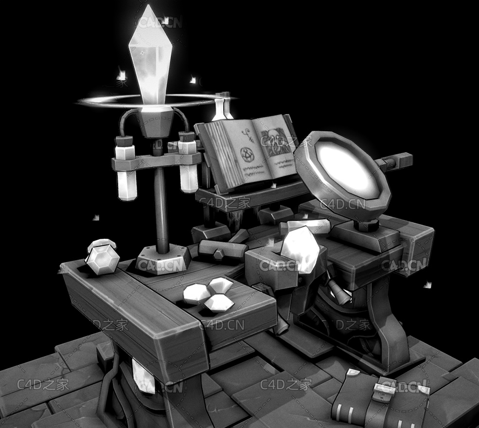 魔法师工作台游戏C4D模型 Wizard - C4D之家 - 23.jpg