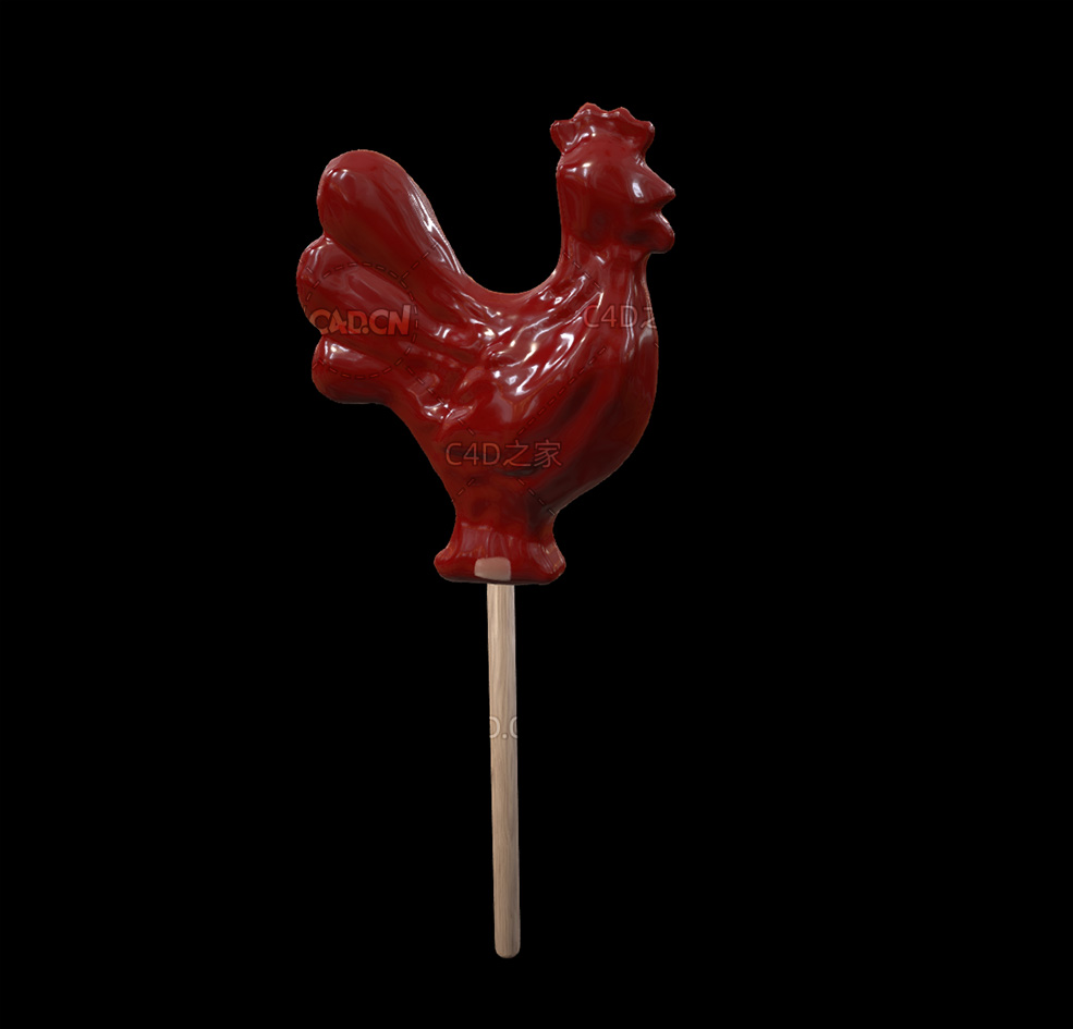公鸡棒棒糖C4D模型 Rooster lollipop - C4D之家 - 33.jpg