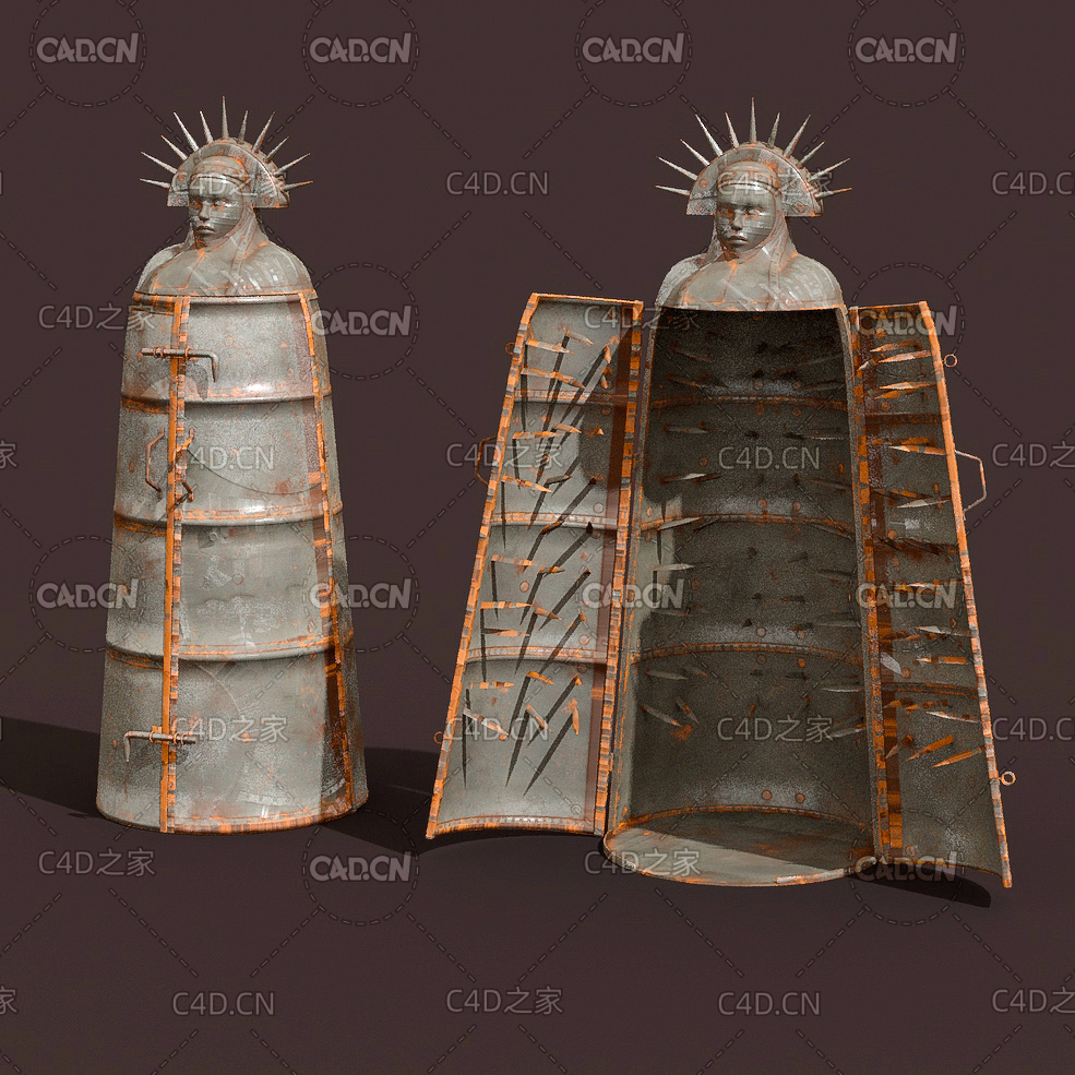 铁娘子刑具C4D模型 IronMaiden c4d model - C4D之家 - 04.jpg
