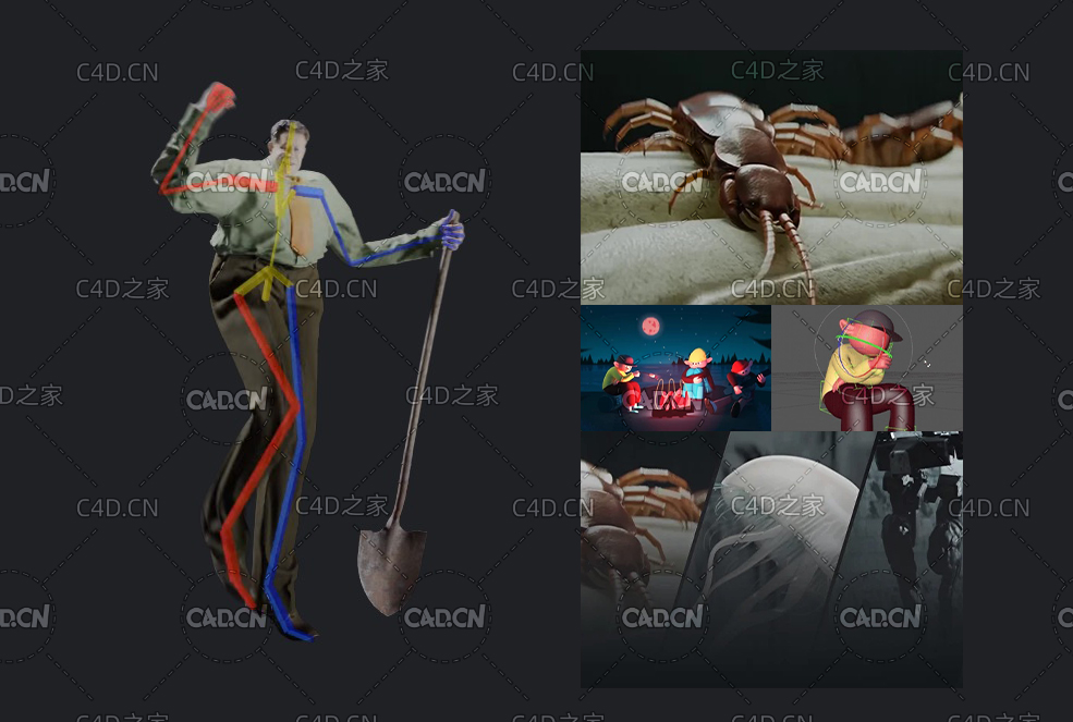 C4D绑定动画案例教程 Rigging and Animation in Cinema 4D