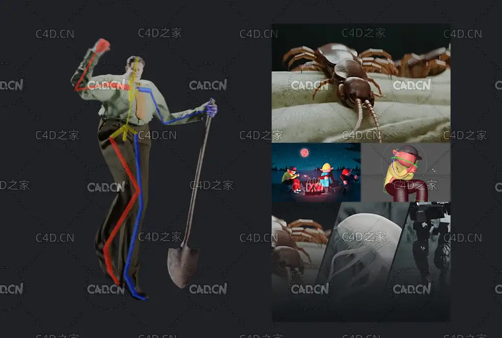 C4D绑定动画案例教程 Rigging and Animation in Cinema 4D