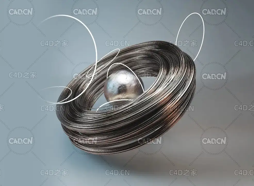 C4D灰猩猩教程利用环境灯光让金属的质感看起来更真实案例教程