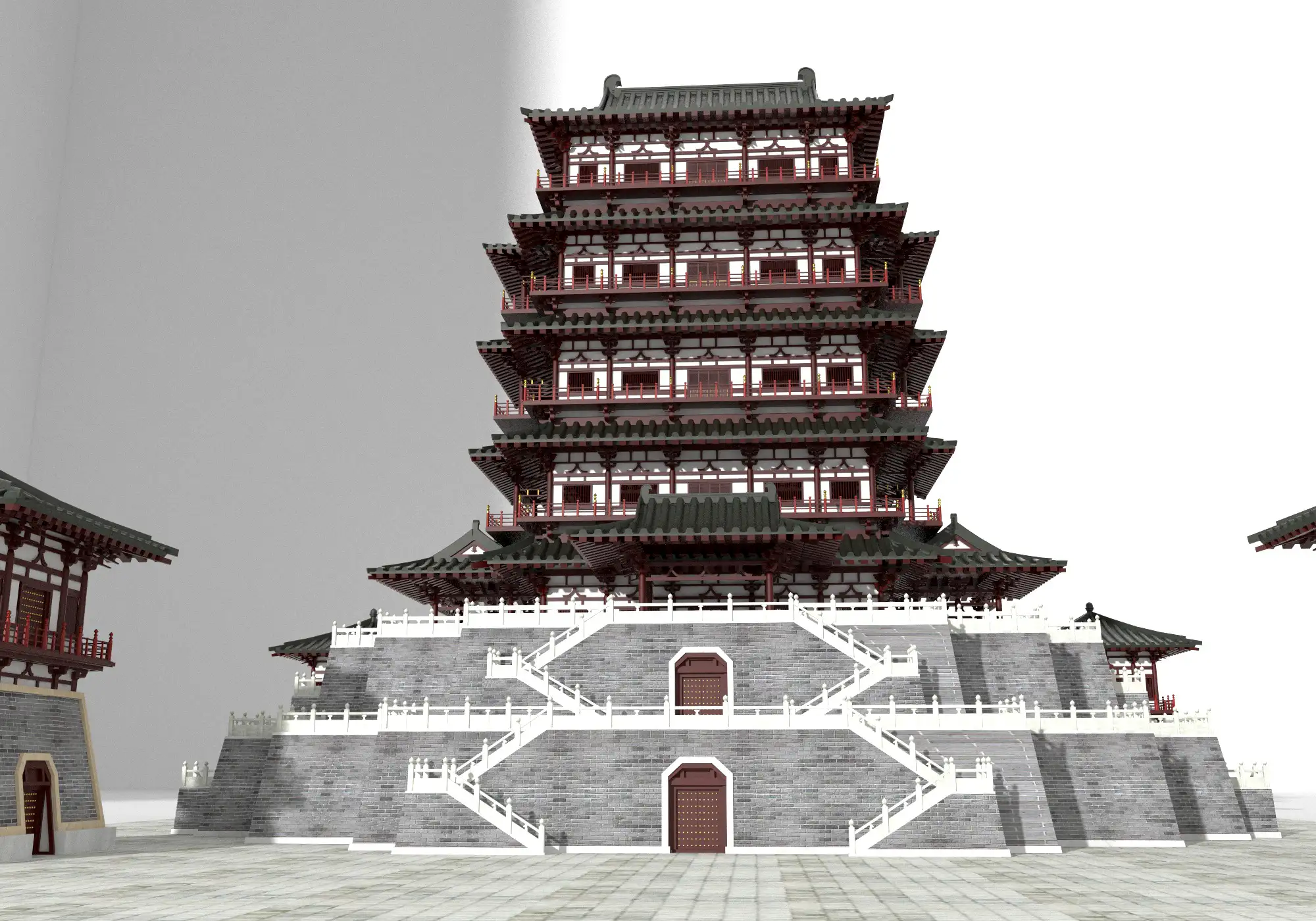 洛阳牡丹博物馆三维建模（Cinema 4D＋VRay） - C4D之家 - 牡丹博物馆2.jpg