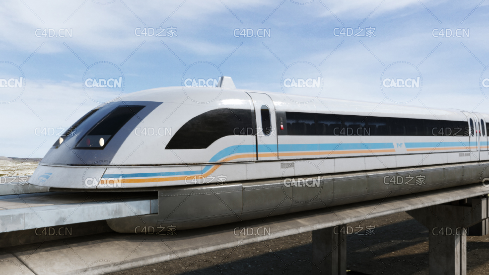 磁悬浮列车城市轻轨列车C4D模型 - C4D之家 - AM223_008.jpg