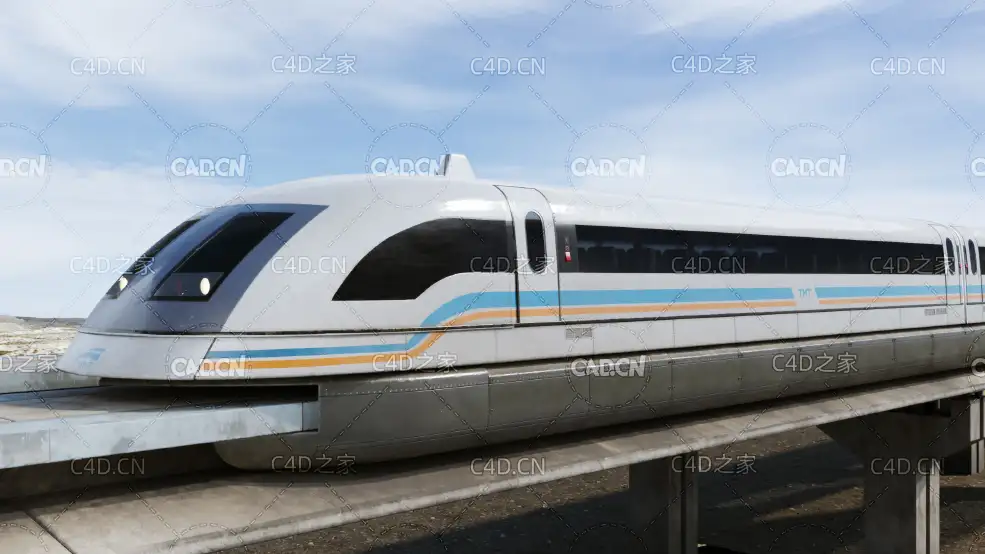 磁悬浮列车城市轻轨列车C4D模型 - C4D之家 - AM223_008.jpg