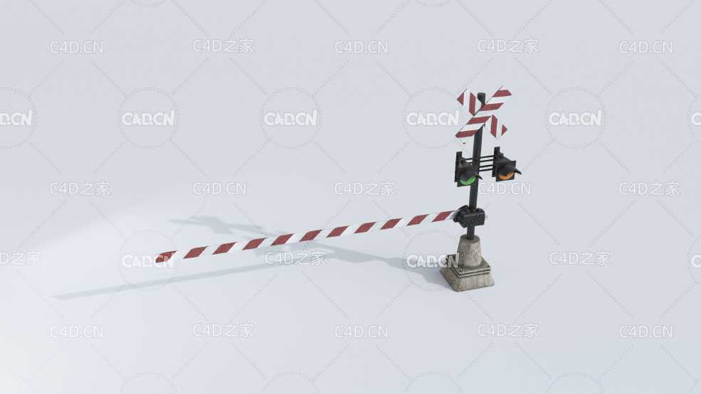 小心火车闸机信号灯铁道路口挡杆信号灯C4D模型 - C4D之家 - AM223_018.jpg