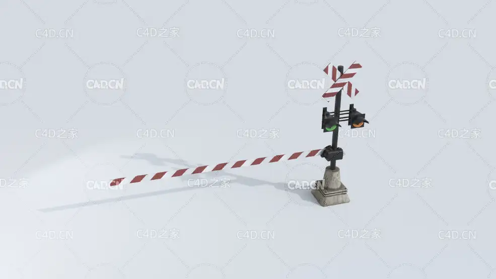 小心火车闸机信号灯铁道路口挡杆信号灯C4D模型 - C4D之家 - AM223_018.jpg
