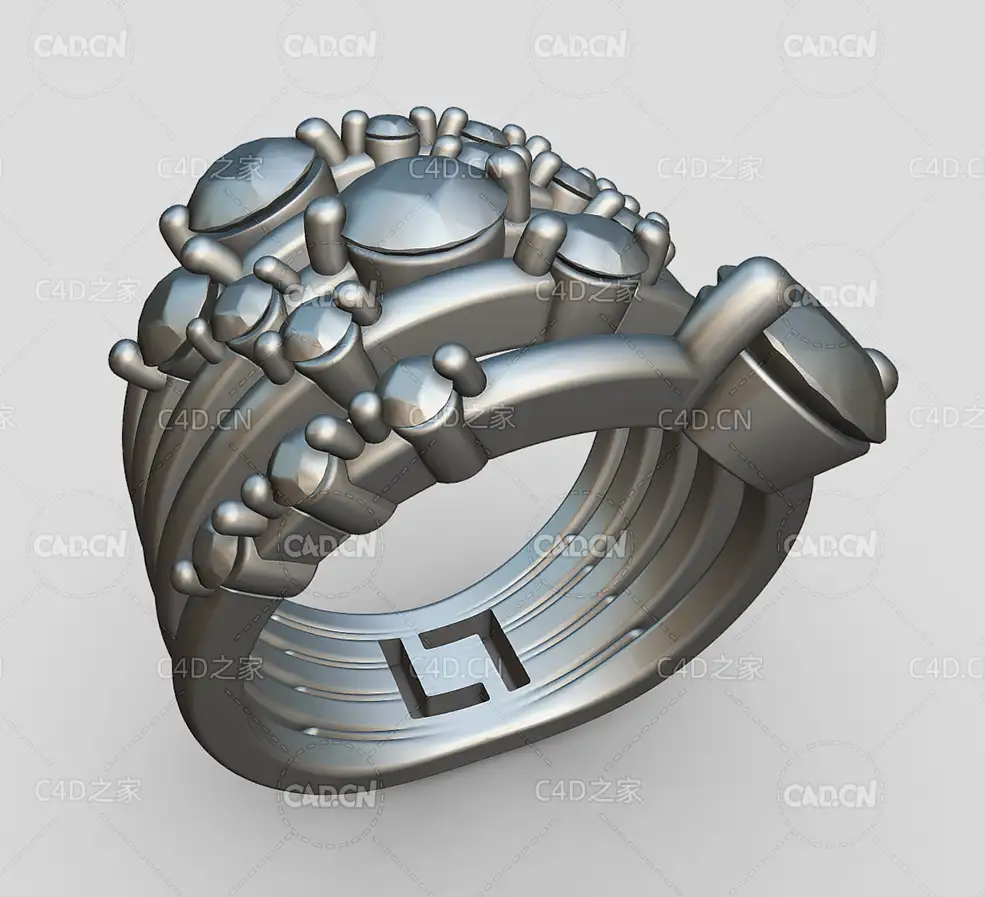 五圈镶钻戒指C4D模型 Avalon Lini Rng updtd - C4D之家 - 11.jpg