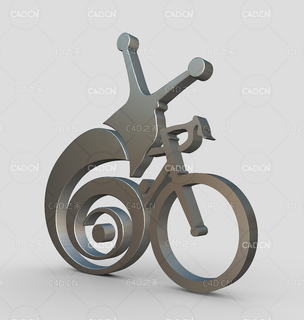 时尚女性蜗牛耳坠C4D模型BikeSnail
