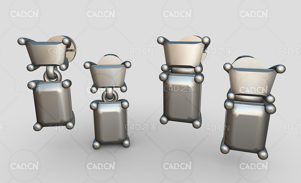 耳钉C4D模型 Dolgin Caldwell