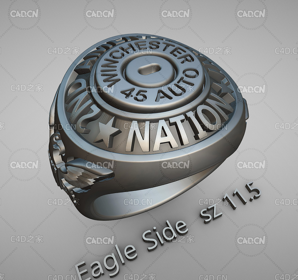 雕刻文字的戒指 Hawkins 2ndAmndmt Eagle Updtd - C4D之家 - 45.jpg