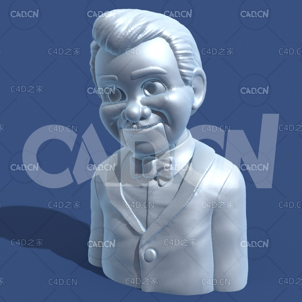 卡通男性角色雕塑C4D模型 The Bensons