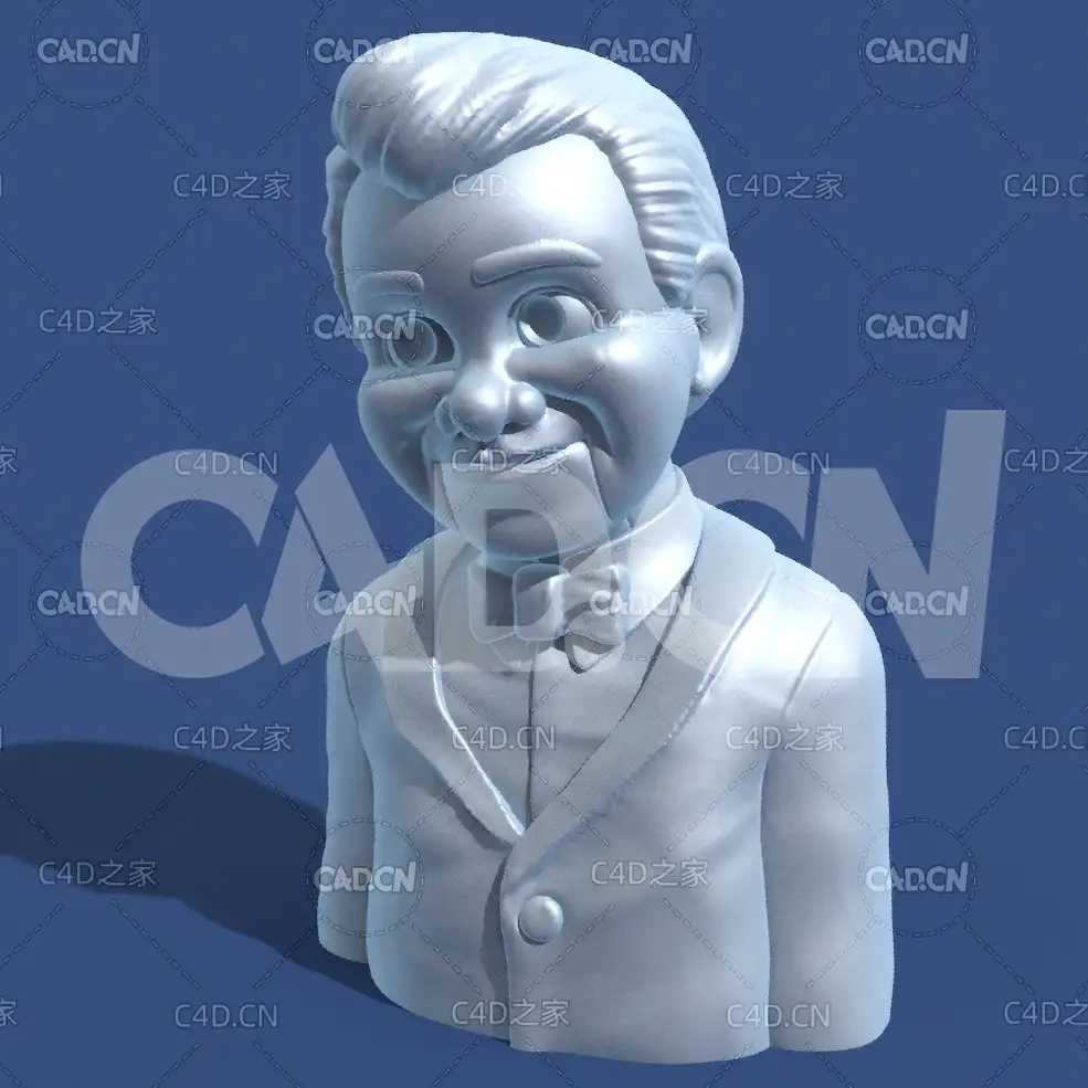 卡通男性角色雕塑C4D模型 The Bensons