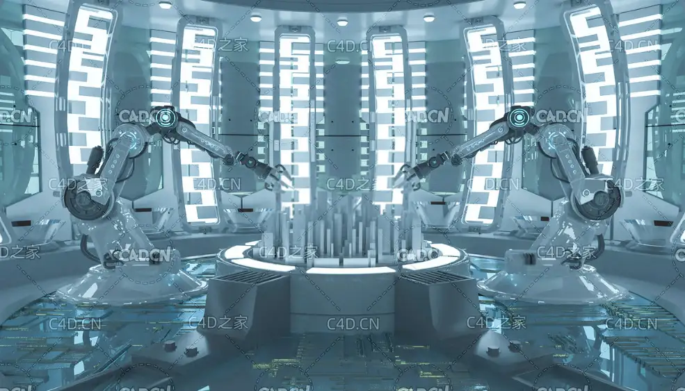 C4D人工智能城市自动化生产科幻机械手城市工程 - C4D之家 - 6274.jpg_wh1200.jpg