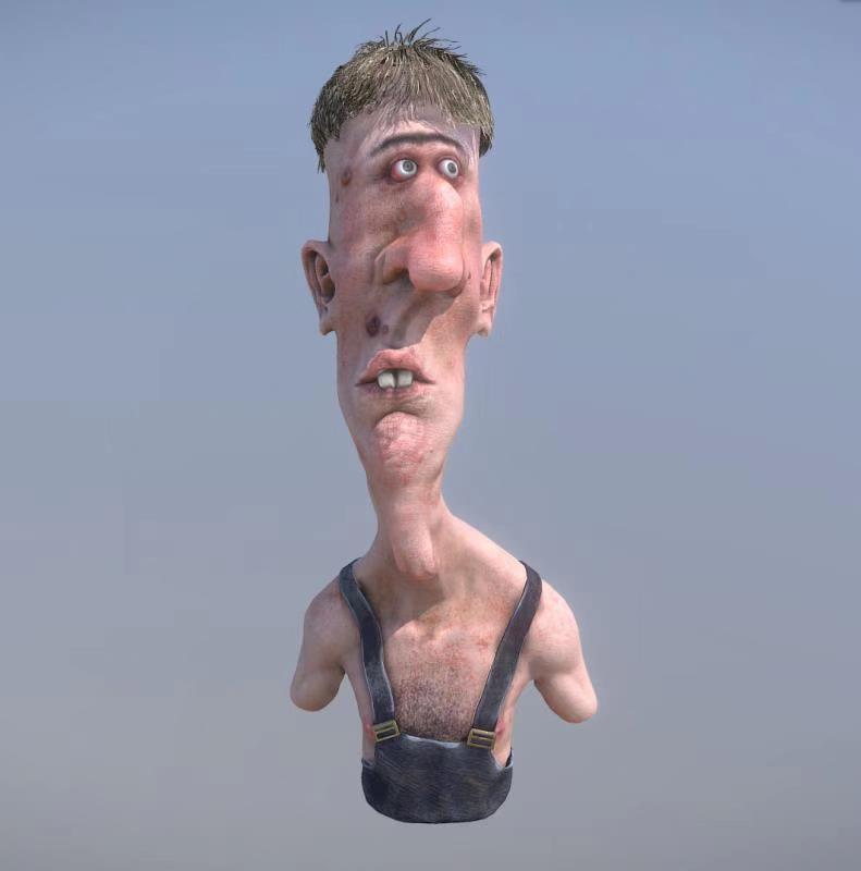 C4D扭曲长脸约翰外国人角色模型 - C4D之家 - WechatIMG70.jpeg