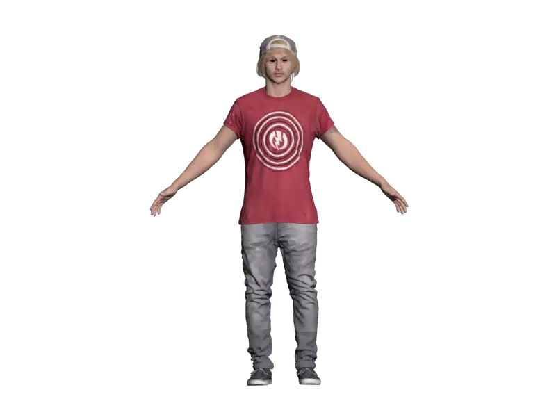 男人物中模带绑定3D模型 - C4D之家 - 1.png