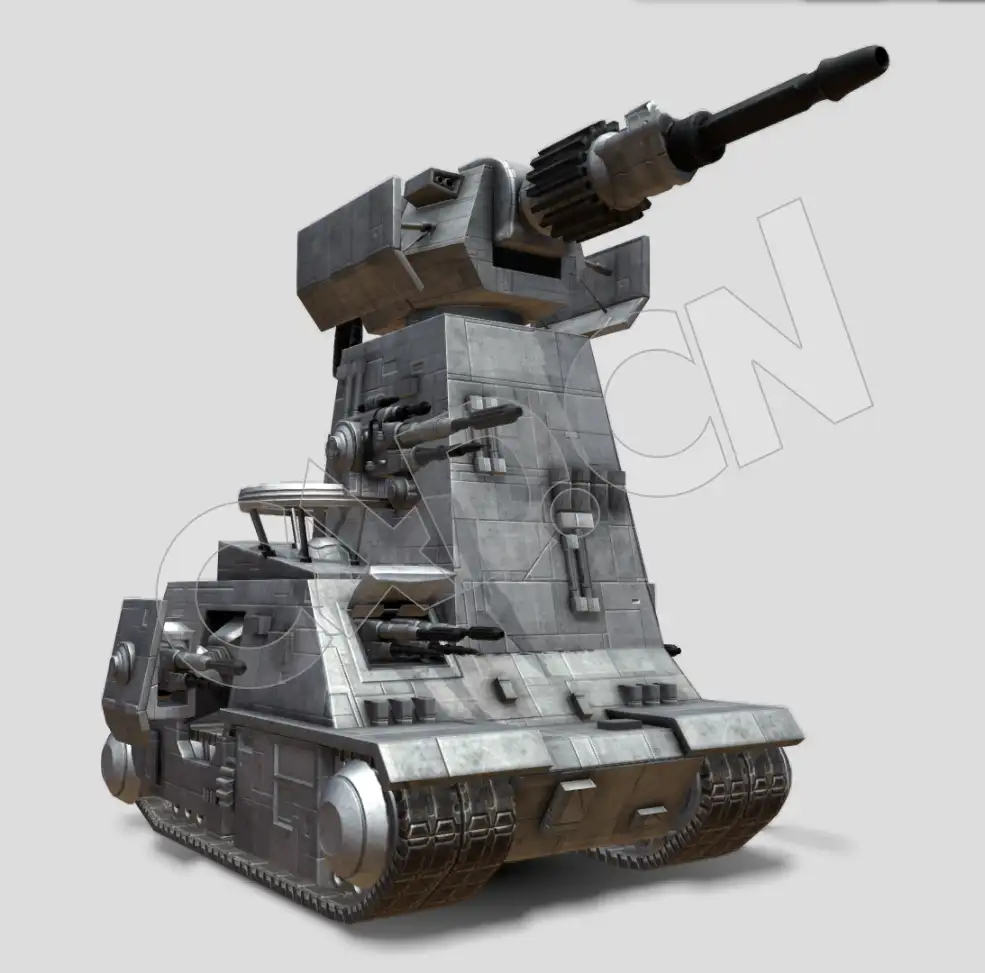 科幻游戏装备XR85坦克机器人C4D模型 Tank robot - C4D之家 - 05.jpg