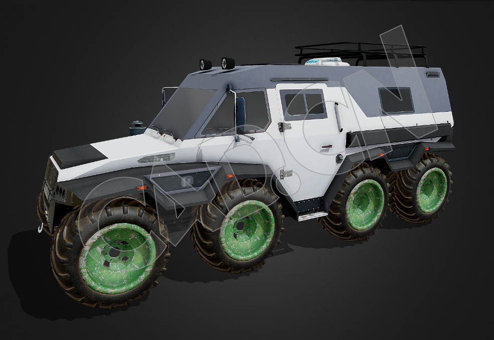 8轮硬派越野车奥兰德SUV 8x8汽车C4D模型 - C4D之家 - 14.jpg
