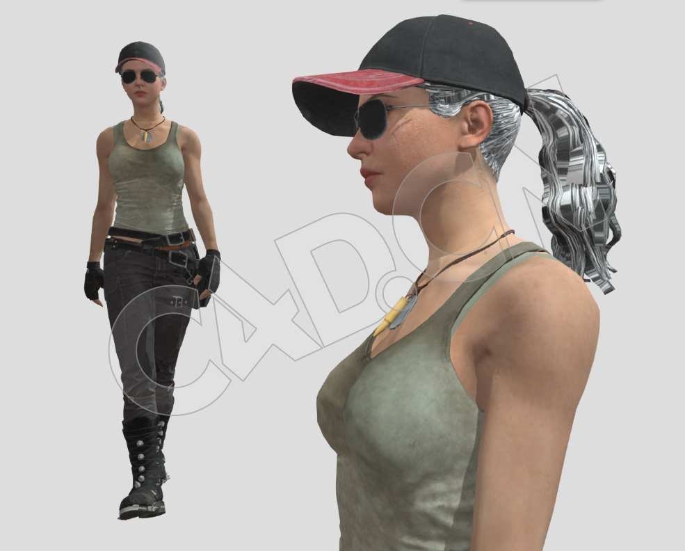 戴墨镜鸭舌帽的女性C4D人物模型(包含绑定和动画) - C4D之家 - 29.jpg