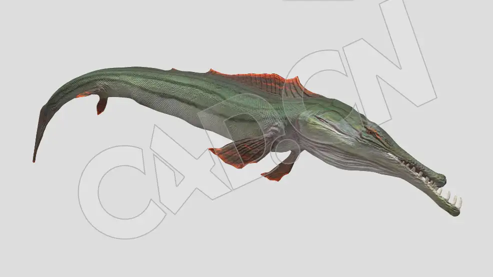 张嘴捕食的派克鱼C4D动画模型 - C4D之家 - 38-2.jpg