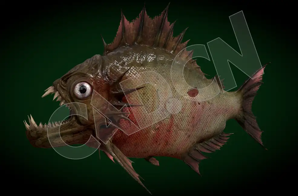 巨齿长牙恐怖血腥食人鱼C4D模型 - C4D之家 - 42.jpg