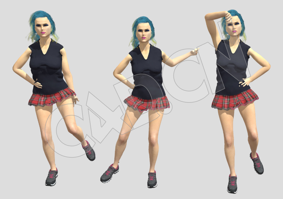 穿短裙跳舞的女孩低面人物C4D动画模型 - C4D之家 - 53.jpg