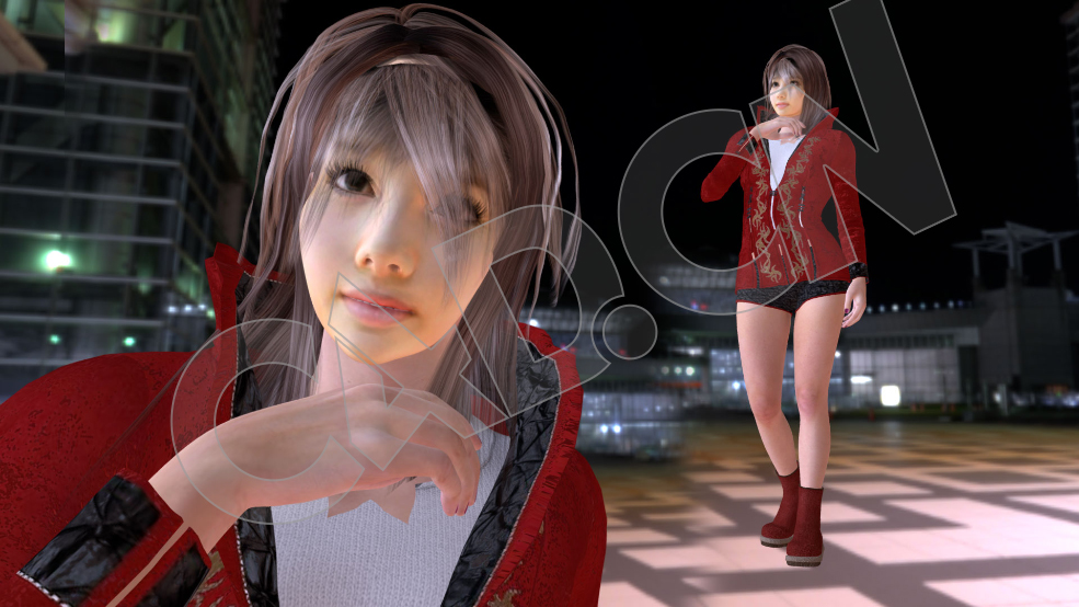 穿红色夹克外套短裤女孩C4D低面人物模型 - C4D之家 - 65.jpg