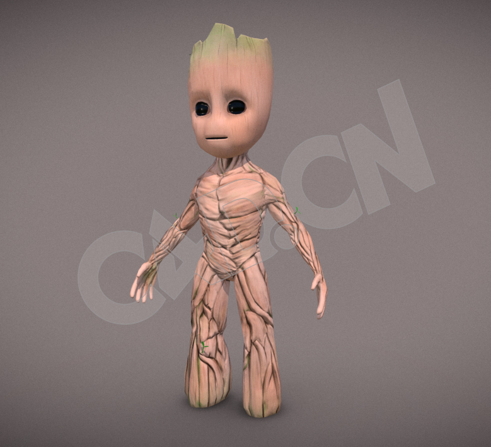 银河护卫队树人格鲁特C4D角色模型 Groot - C4D之家 - 74.jpg