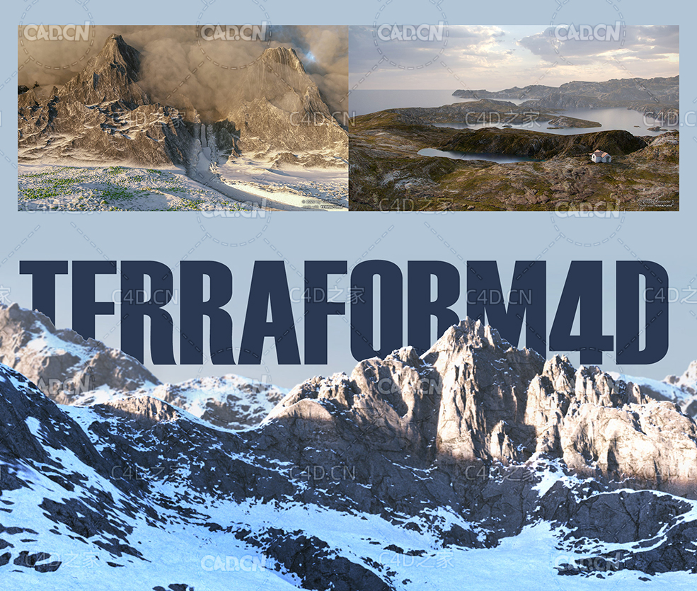 C4D山峰高山地形生成插件 Terraform4D v1.0.3-5 For Cinema 4D R23 Win
