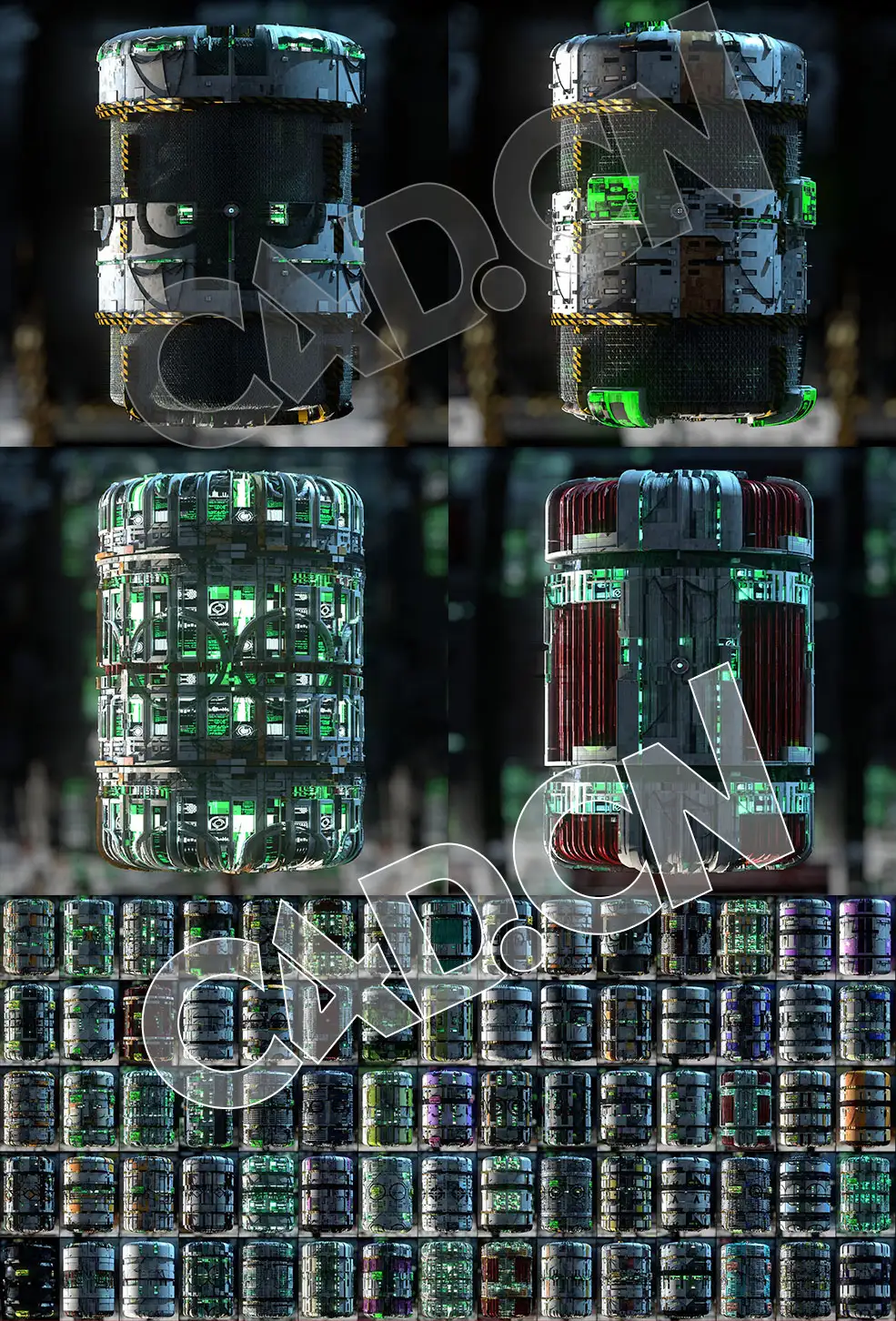 80幅科幻硬面模型深度贴图素材 Sci Fi Detailed Hard Surface Texture Material - C4D之家 - 未标题-1.jpg