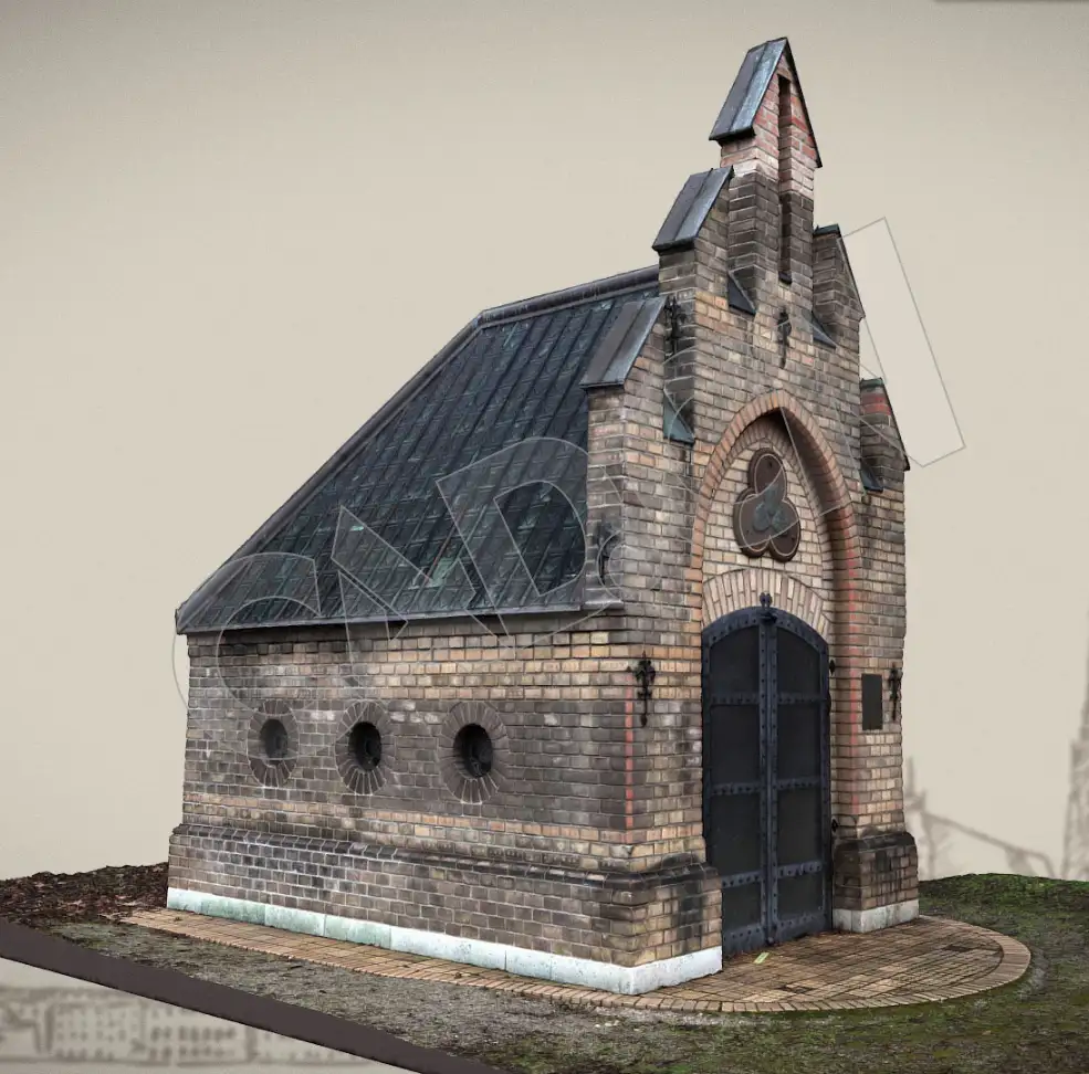 马克斯弗莱舍公墓教堂建筑C4D模型