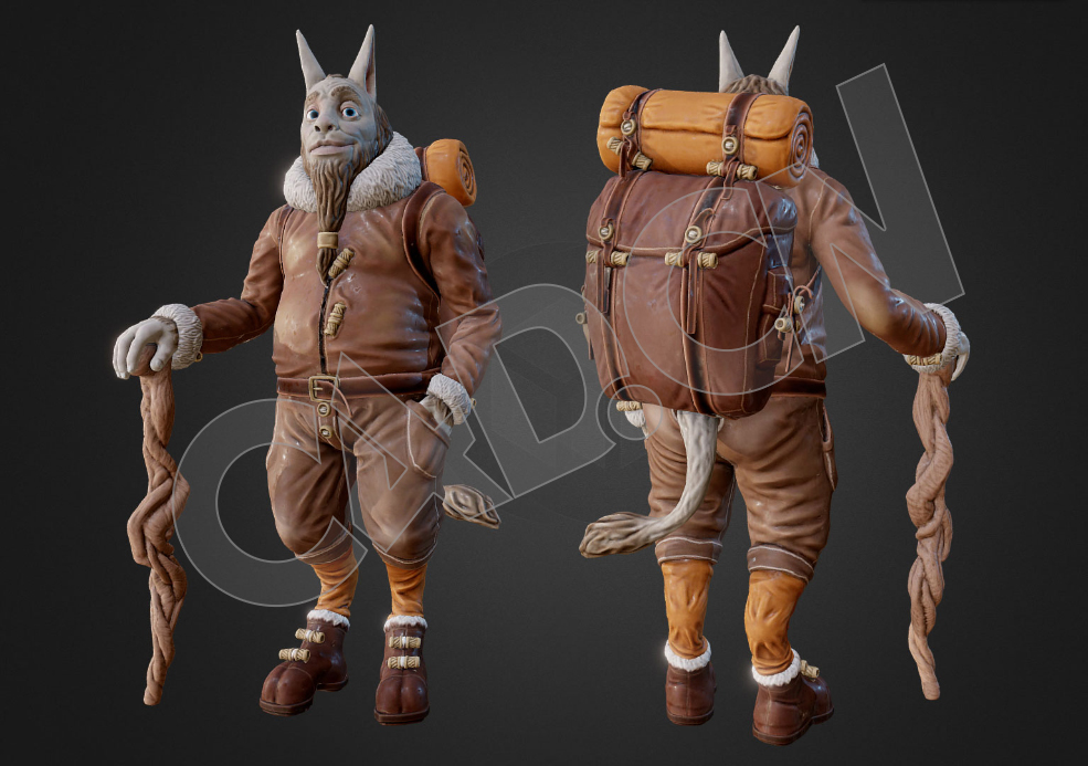 旅行者山羊变异人C4D模型 - C4D之家 - 28.jpg
