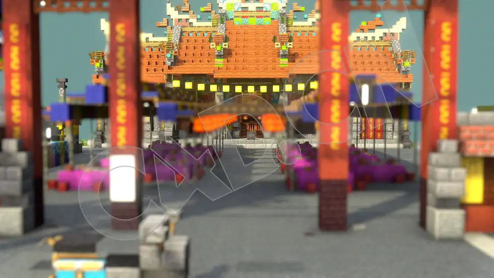 中式牌楼广场仿古建筑MC我的世界像素方块C4D模型 - C4D之家 - 34-3.jpg