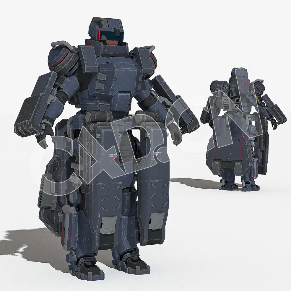 科幻机甲战士C4D绑定模型 CS_Mike_Heavy - C4D之家 - 10.jpg