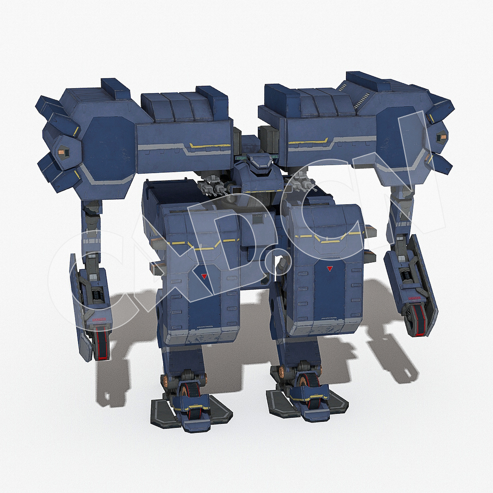 科幻机器人C4D绑定动画模型Mech