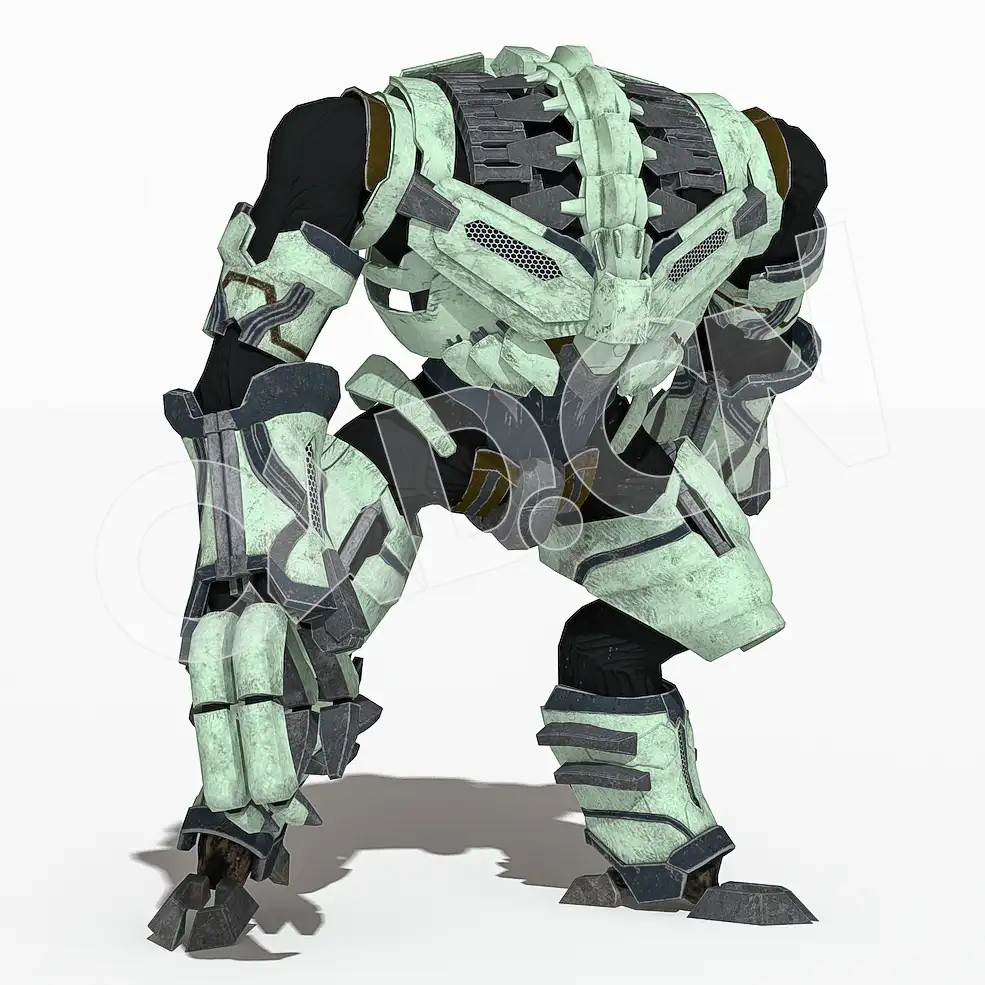 外星机甲机器人C4D绑定动画模型Roboone