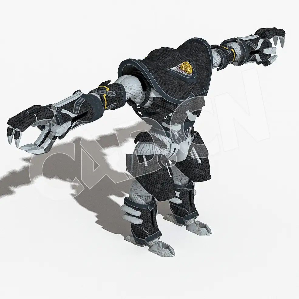 科幻机器人C4D绑定模型Roboone_B
