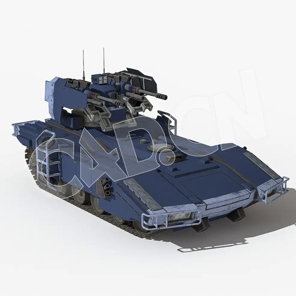 坦克C4D绑定模型tank_A_IG