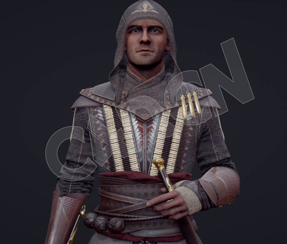 刺客信条角色西班牙刺客人物C4D模型 Aguilar De Nerha