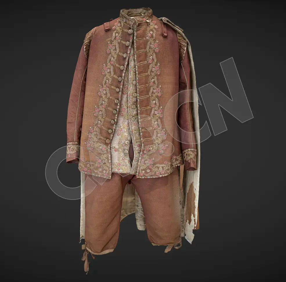 破旧的绣花麻布盘扣衣服民族服装C4D模型 - C4D之家 - 60.jpg