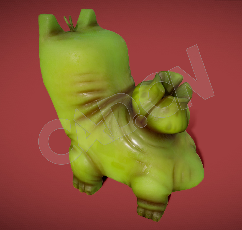 老爷树蛙卡通青蛙蟾蜍C4D模型 bulbazor - C4D之家 - 78-2.jpg