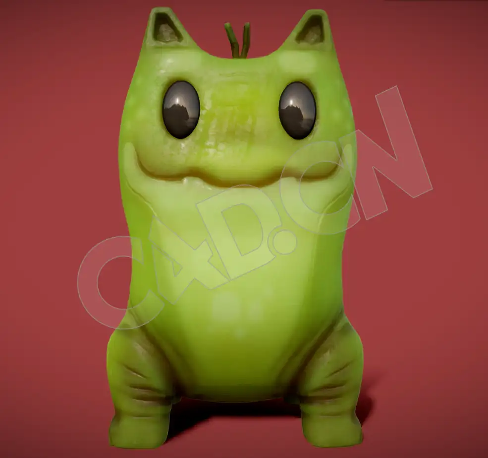 老爷树蛙卡通青蛙蟾蜍C4D模型 bulbazor