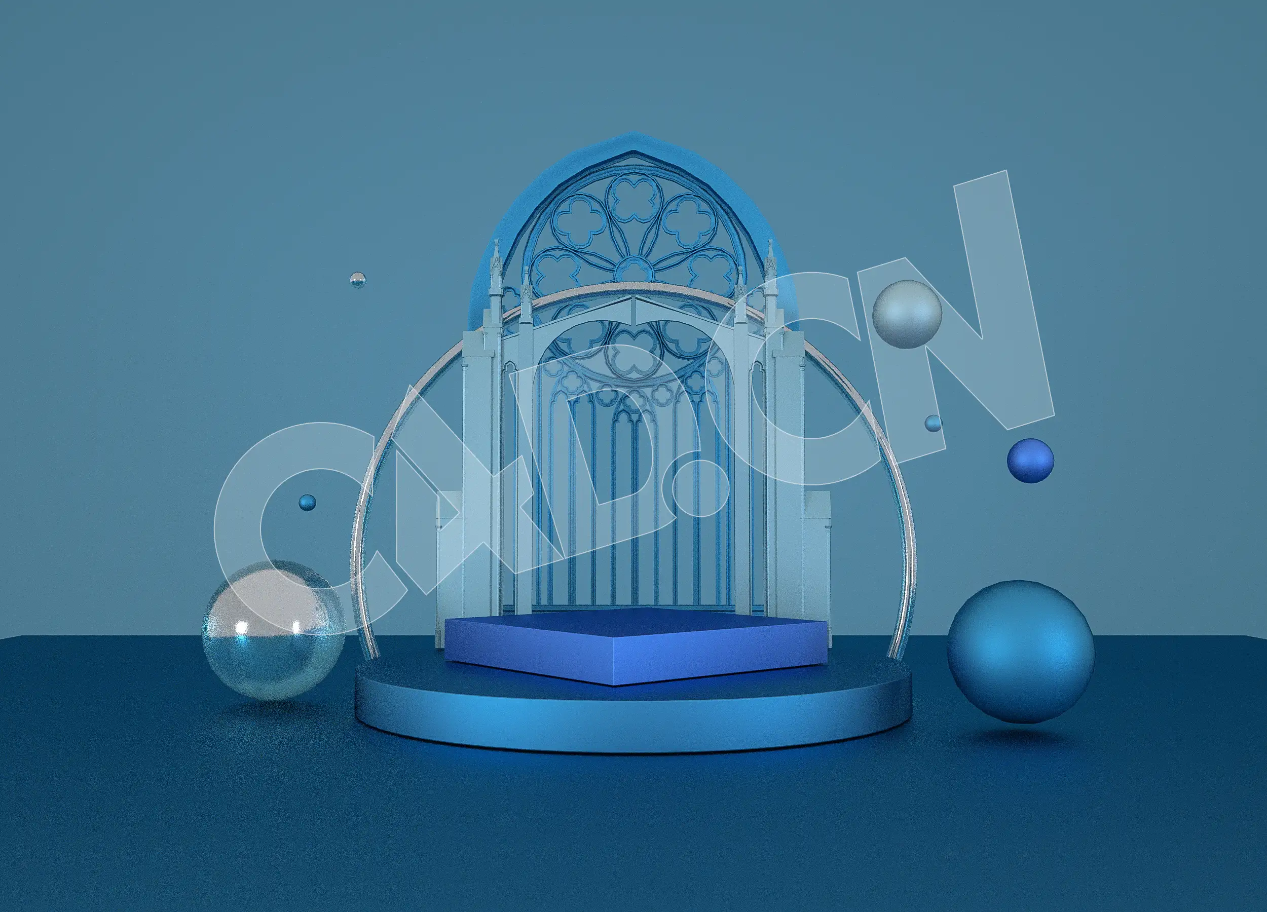 C4D OCTANE卡通门舞台背景 - C4D之家 - 04.jpg
