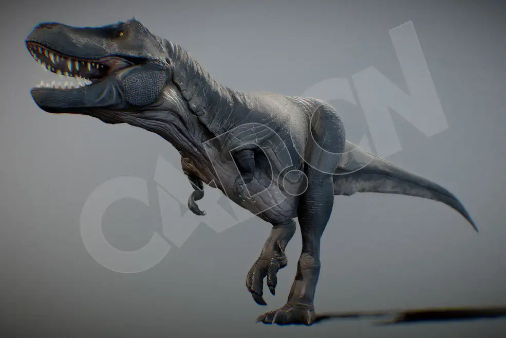 C4D恐龙雷克斯暴龙霸王龙模型（含骨骼绑定） Tyrannosaurus
