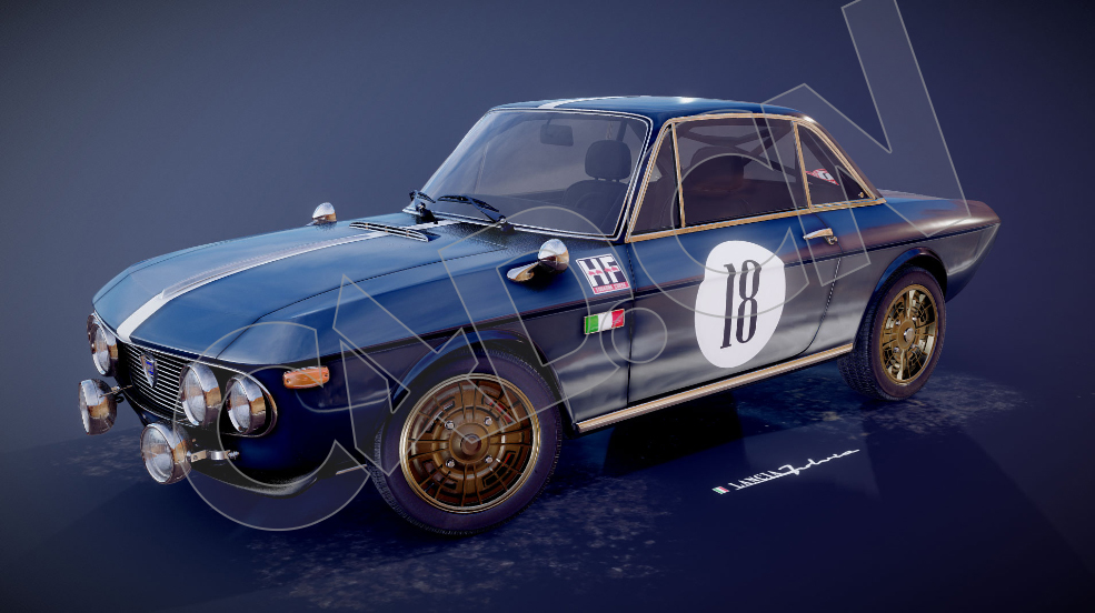 菲亚特蓝旗亚汽车C4D模型 Lancia