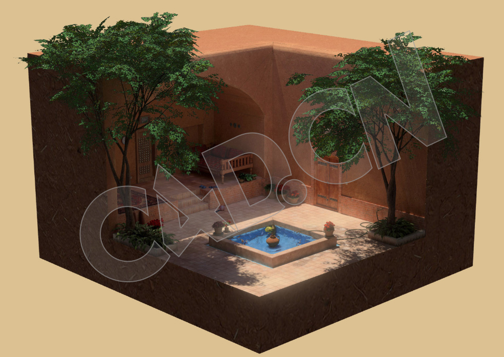 窑洞小院景观场景C4D模型 - C4D之家 - 32.jpg