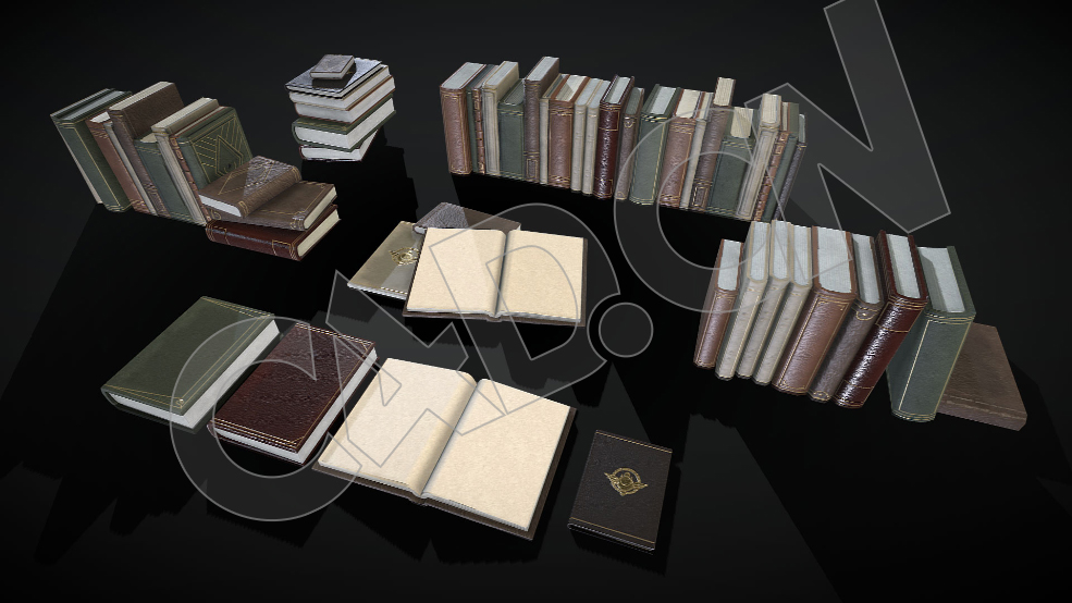 国外精装书复古书籍模型合集 - C4D之家 - 42.jpg